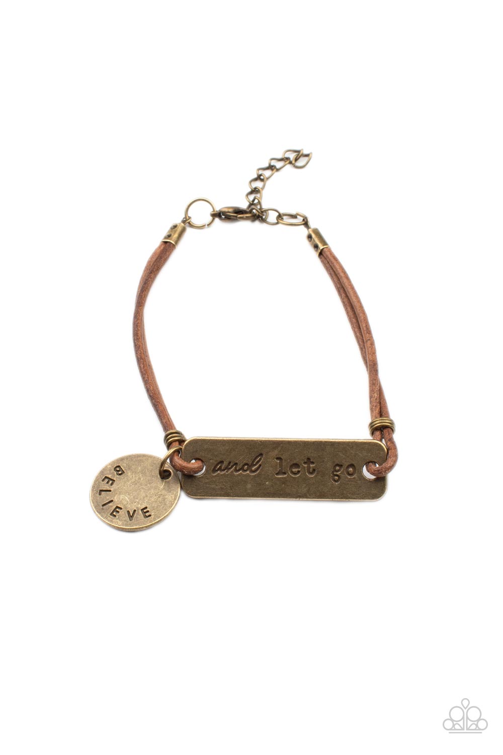 Believe and Let Go Brass Bracelet Paparazzi-272