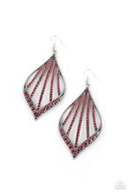 Load image into Gallery viewer, Showcase Sparkle Red Earrings Paparazzi -147
