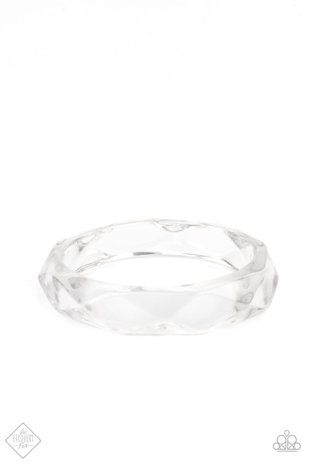 Clear-Cut Couture White Bracelet Paparazzi-211