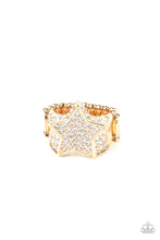 Load image into Gallery viewer, Here Come The Fireworks Gold Star Ring Paparazzi-388
