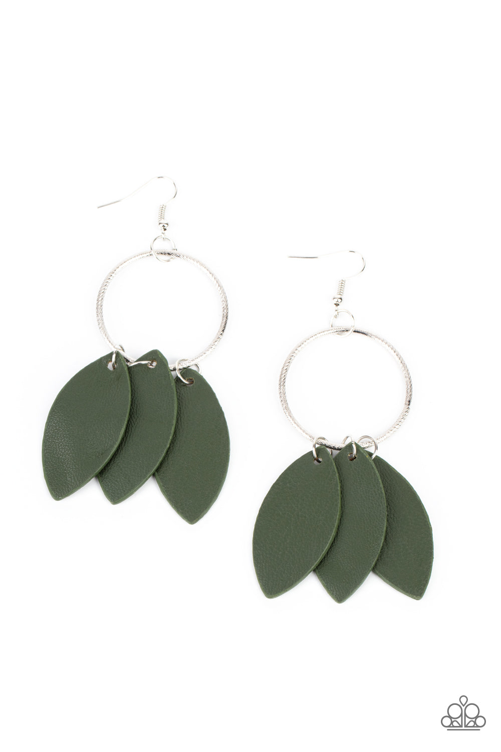 Leafy Laguna Green Earrings Paparazzi-322