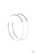 Load image into Gallery viewer, DIP, DIP, Hooray! White Hoop Earrings Paparazzi-350
