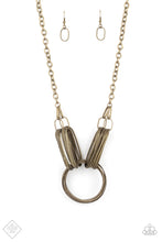 Load image into Gallery viewer, Lip Sync Links Brass Necklace Paparazzi-200
