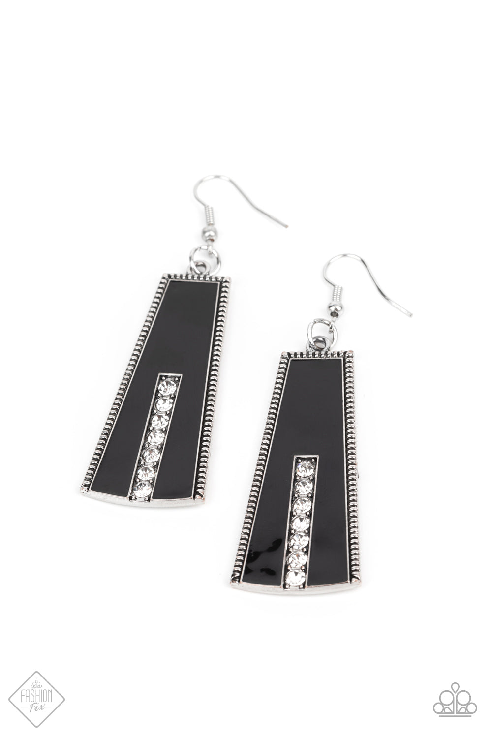 Demandingly Deco Black Earrings Paparazzi-236