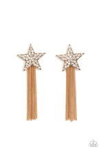 Load image into Gallery viewer, Superstar Solo Gold Star Earrings Paparazzi-657
