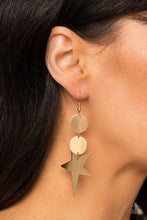 Load image into Gallery viewer, Star Bizarre Gold Earrings Paparazzi-554
