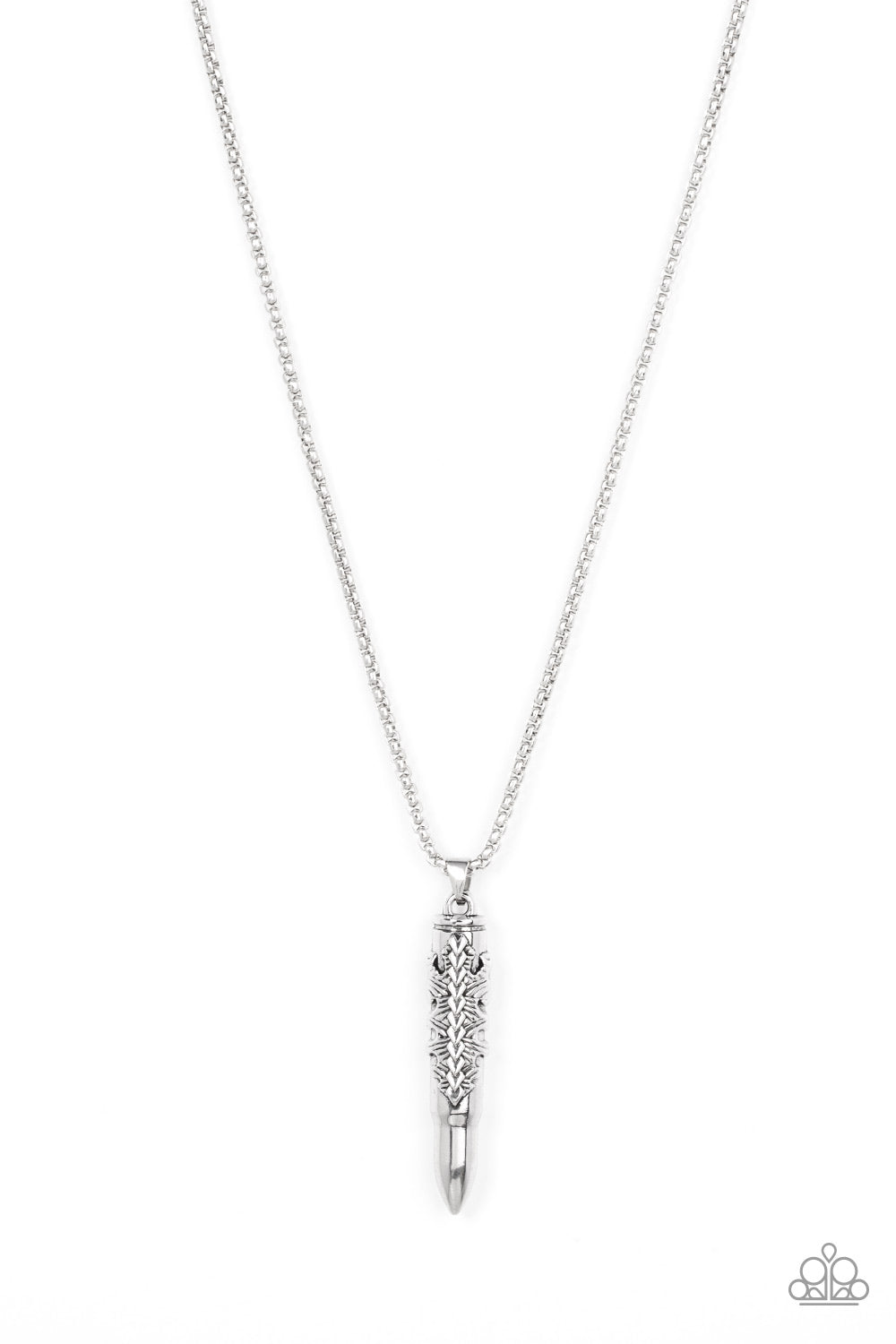 Mysterious Marksman Silver Urban Necklace Paparazzi-476