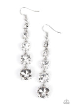 Load image into Gallery viewer, Red Carpet Charmer White Rhinestone Earrings Paparazzi-585
