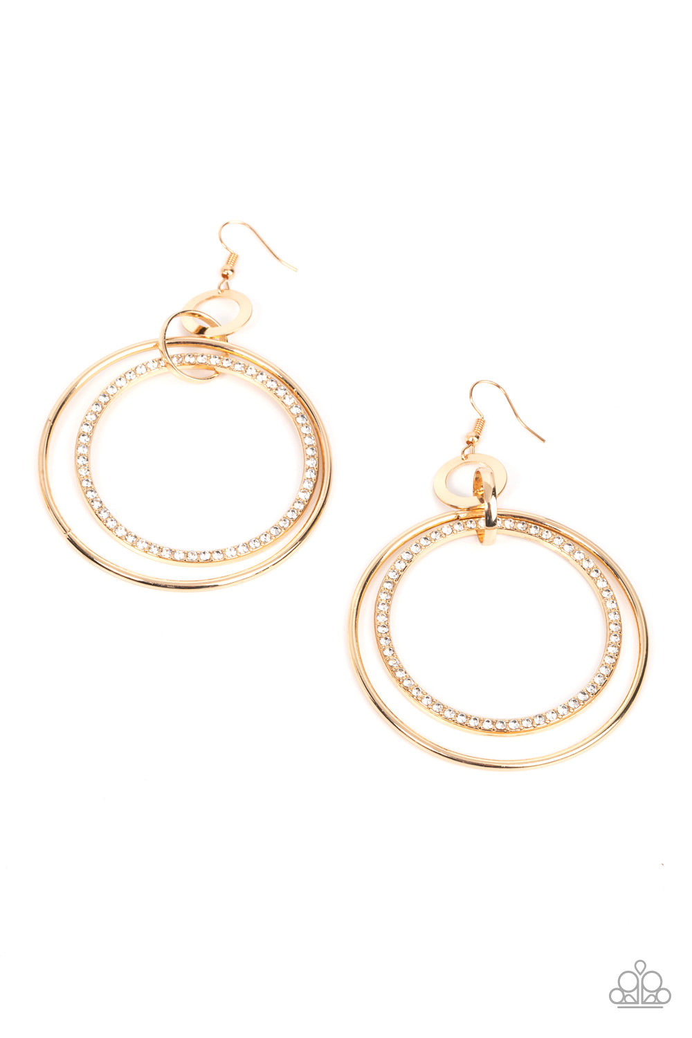 Haute Hysteria Gold Earrings Paparazzi-701