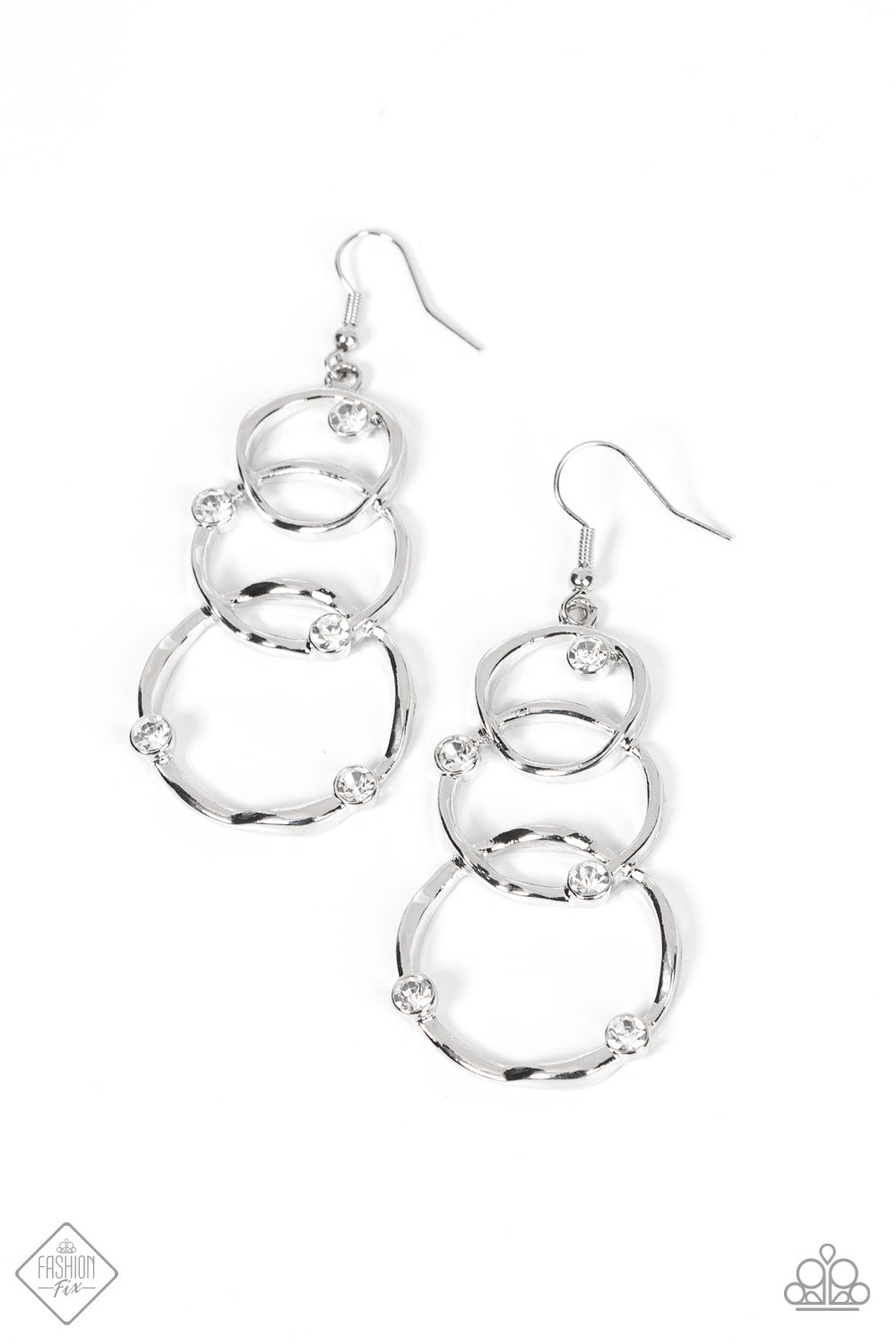 Revolving Radiance White Earrings Paparazzi-514