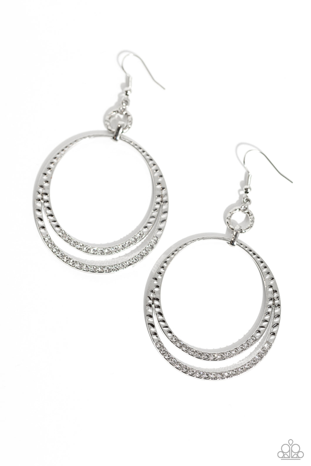 Spin Your HEELS Silver Earrings Paparazzi-795