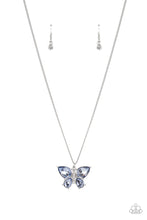 Load image into Gallery viewer, Free-Flying Flutter Blue Butterfly Necklace Paparazzi-594
