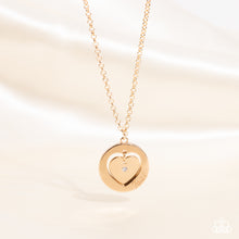 Load image into Gallery viewer, Heart Full of Faith Gold Necklace Paparazzi-627
