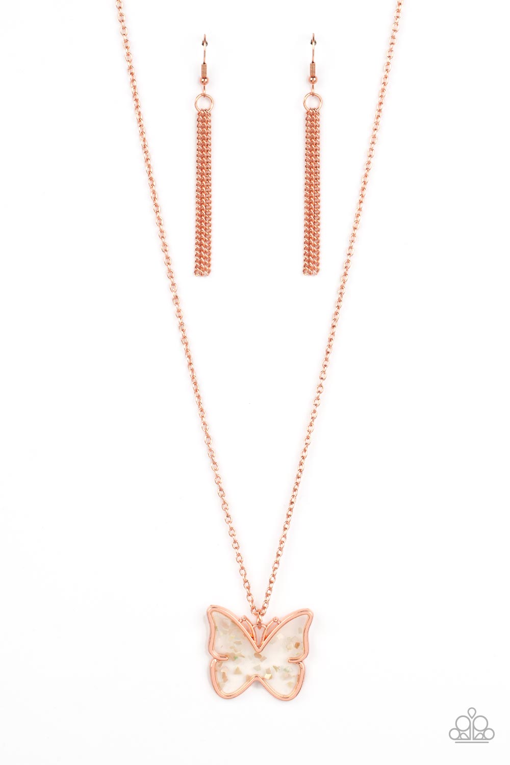 Gives Me Butterflies Copper Necklace Paparazzi-631