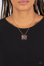 Load image into Gallery viewer, Gives Me Butterflies Copper Necklace Paparazzi-631
