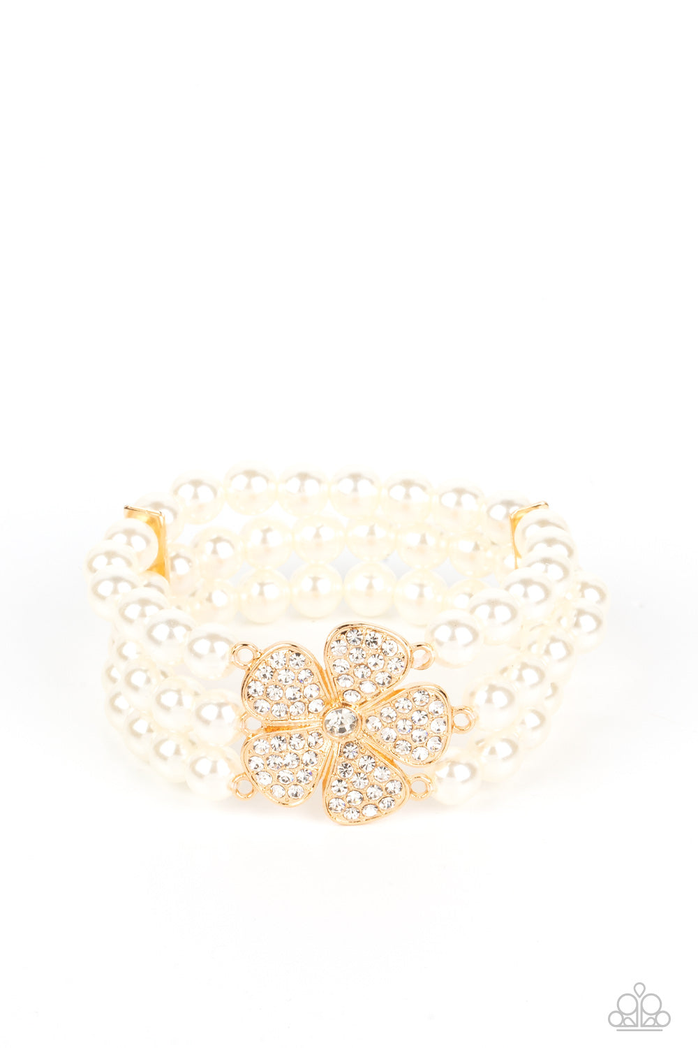 Park Avenue Orchard Gold Pearl Bracelet Paparazzi-619