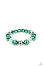 Load image into Gallery viewer, Royal Reward Green Pearl Bracelet Paparazzi-598
