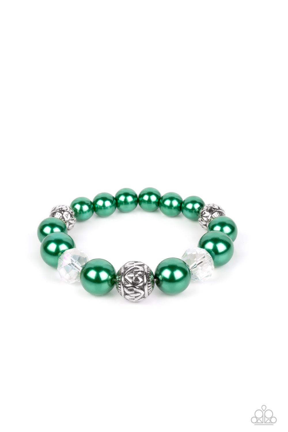 Royal Reward Green Pearl Bracelet Paparazzi-598