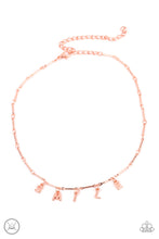 Load image into Gallery viewer, Say My Name Copper Necklace Paparazzi-625
