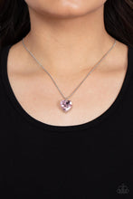 Load image into Gallery viewer, Smitten with Style Pink Heart Necklace Paparazzi-668
