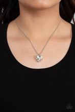 Load image into Gallery viewer, Smitten with Style White Heart Necklace Paparazzi-662
