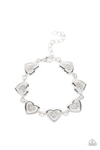 Load image into Gallery viewer, Catching Feelings White Heart Bracelet Paparazzi-650
