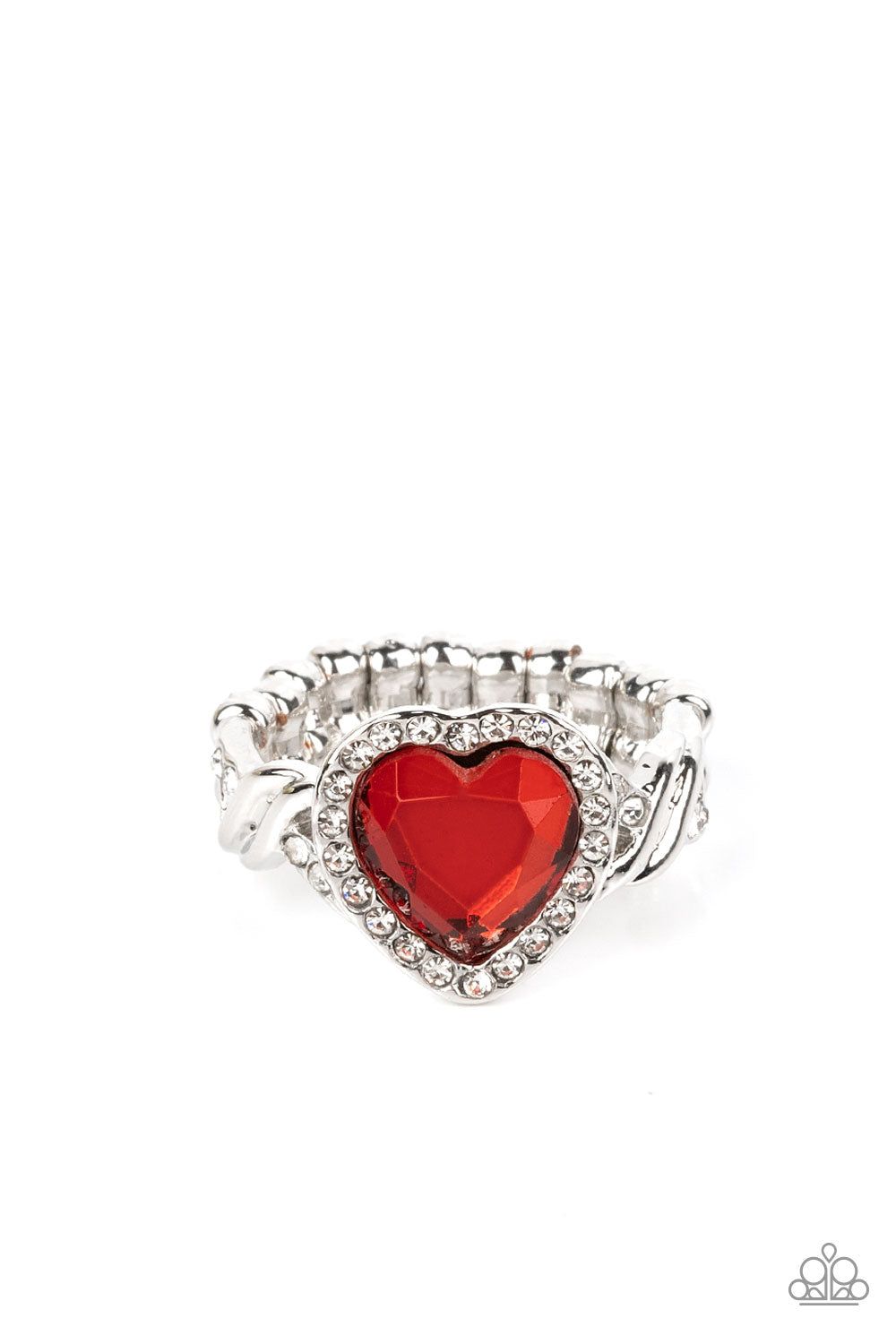 Committed to Cupid Red Heart Ring Paparazzi-648