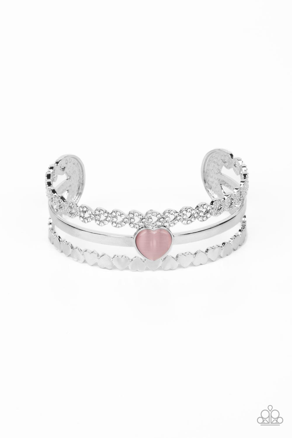 You Win My Heart Pink Heart Bracelet Paparazzi-678