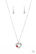 Load image into Gallery viewer, Bedazzled Bliss Red Heart Necklace Paparazzi-647
