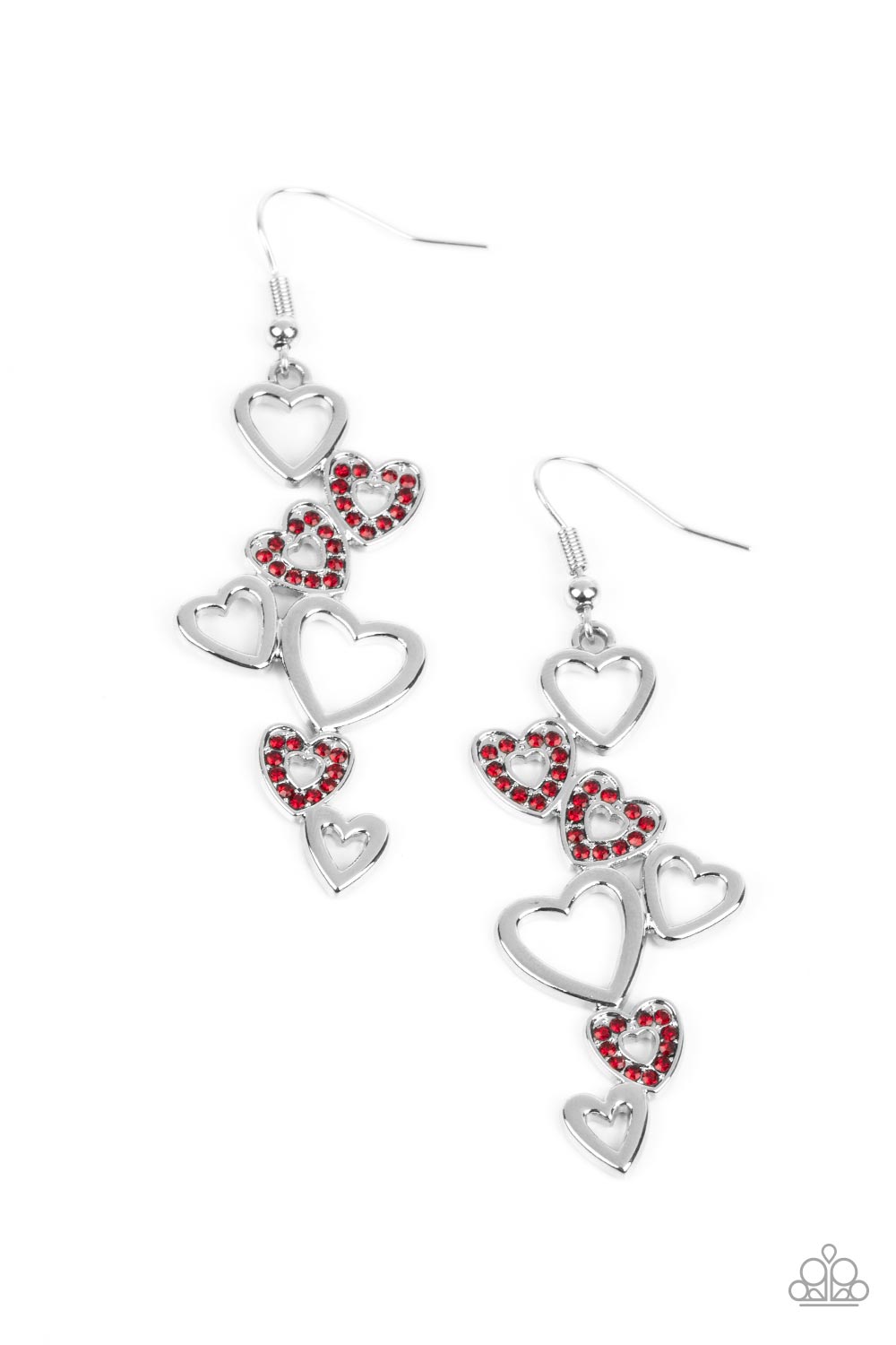 Sweetheart Serenade Red Heart Earrings Paparazzi-667