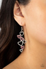 Load image into Gallery viewer, Sweetheart Serenade Red Heart Earrings Paparazzi-667
