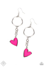 Load image into Gallery viewer, Don’t Miss a HEARTBEAT Pink Earrings Paparazzi-600
