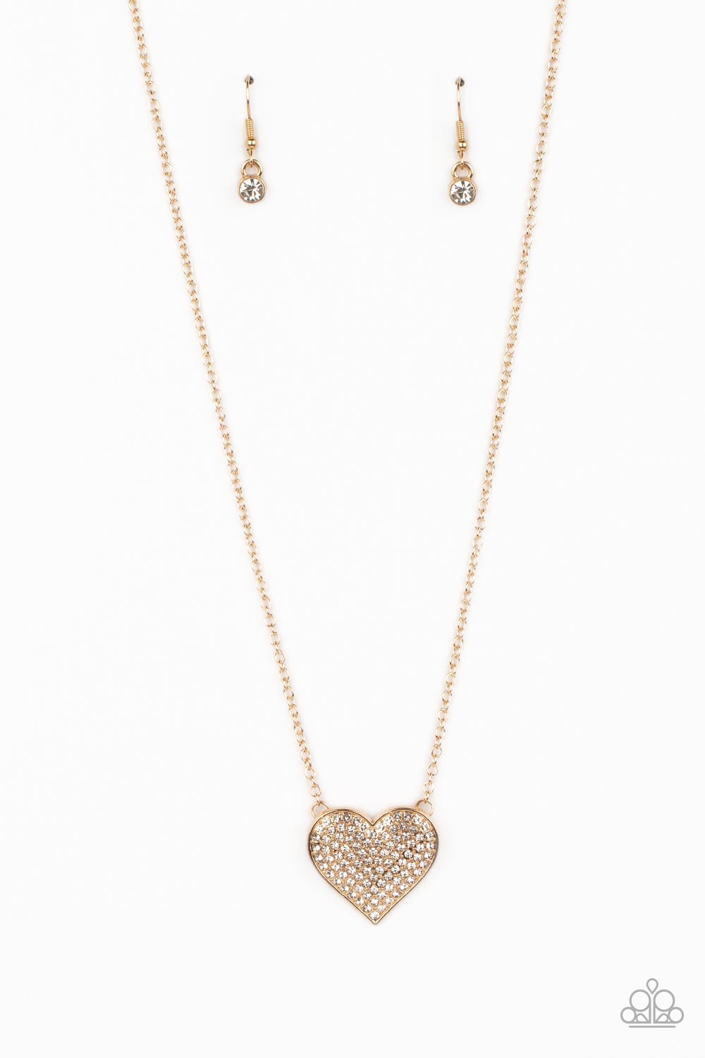 Spellbinding Sweetheart Gold Heart Necklace Paparazzi-675