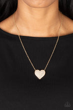 Load image into Gallery viewer, Spellbinding Sweetheart Gold Heart Necklace Paparazzi-675
