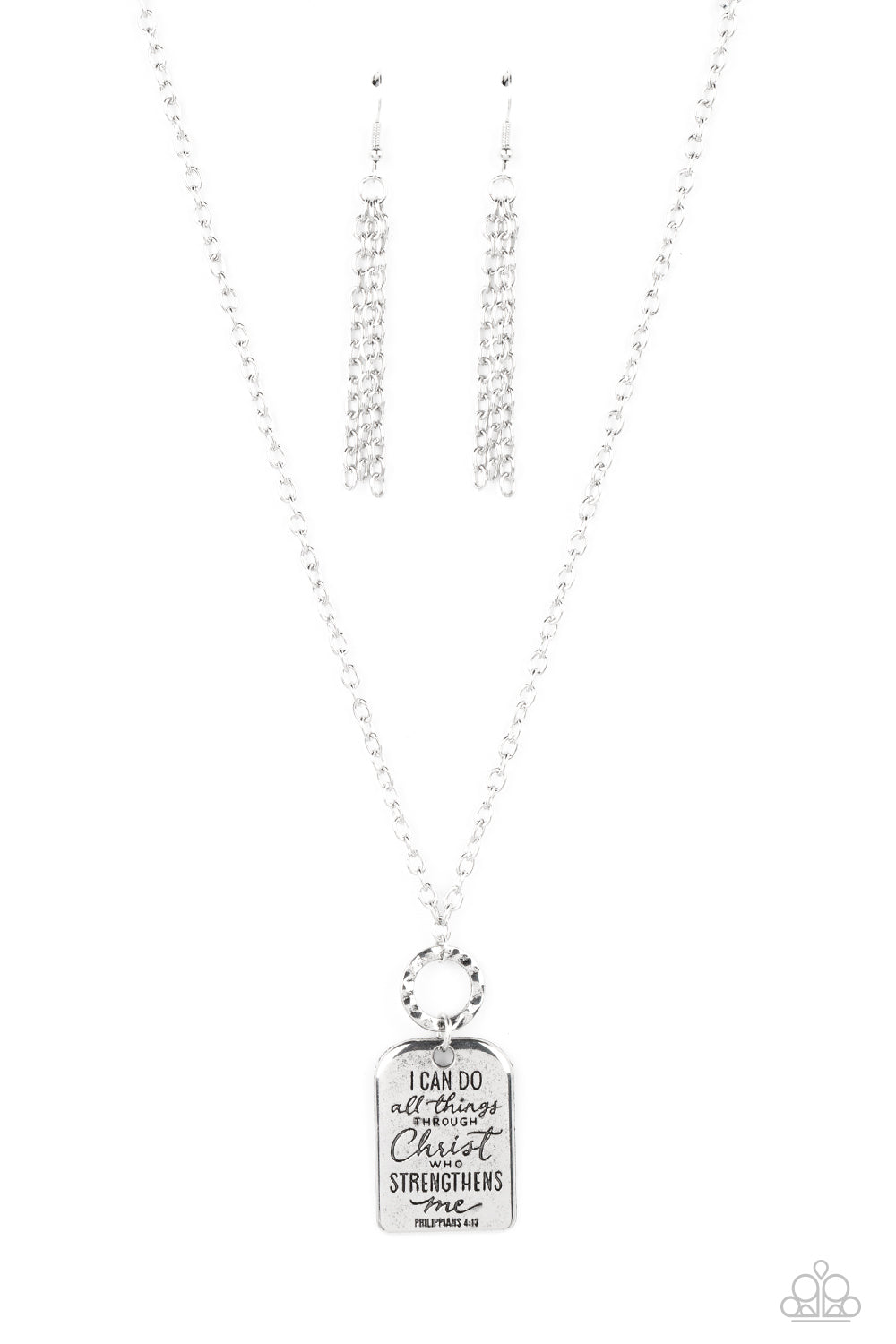 Persevering Philippians Silver Necklace Paparazzi -607