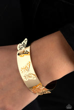 Load image into Gallery viewer, Magical Mariposas Gold Butterfly Bracelet Paparazzi-688
