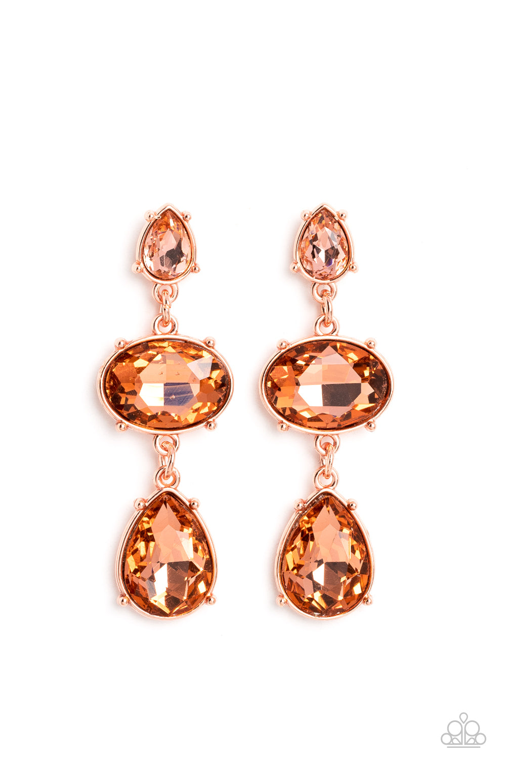 Royal Appeal Copper Earrings Paparazzi-695