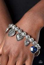 Load image into Gallery viewer, Charming Crush Blue Heart Charm Bracelet Paparazzi-686
