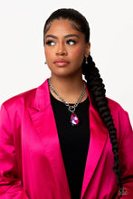 Load image into Gallery viewer, Edgy Exaggeration Pink toggle Necklace Paparazzi-728
