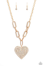 Load image into Gallery viewer, Roadside Romance Gold Heart Necklace Paparazzi-714
