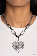 Load image into Gallery viewer, Roadside Romance - Black Heart Necklace Paparazzi-745
