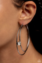 Load image into Gallery viewer, Theater HOOP Earrings Black Paparazzi- 754
