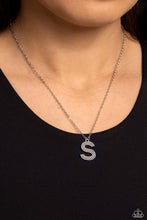 Load image into Gallery viewer, Leave Your Initials Necklace - Silver - S Paparazzi-735
