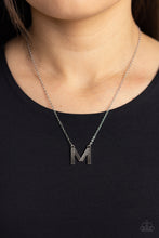 Load image into Gallery viewer, Leave Your Initials Neckalace- Silver - M Paparazzi-731
