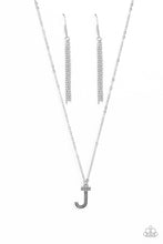 Load image into Gallery viewer, Leave Your Initials Necklace- Silver - J Paparazzi-736
