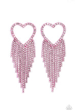 Load image into Gallery viewer, Sumptuous Sweethearts - Pink Heart Earrings Paparazzi-744
