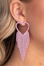 Load image into Gallery viewer, Sumptuous Sweethearts - Pink Heart Earrings Paparazzi-744
