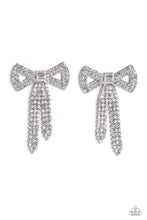 Load image into Gallery viewer, Just BOW With It White Earrings Paparazzi-830
