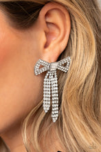 Load image into Gallery viewer, Just BOW With It White Earrings Paparazzi-830
