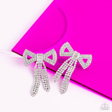 Load image into Gallery viewer, Just BOW With It White Earrings Paparazzi-830
